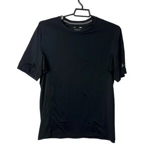 Under Armour Men's Fitted L Performance Tee Black Crewneck EUC
